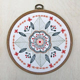 CozyBlue-Floral Mandala Embroidery Kit-embroidery/xstitch kit-Default-gather here online