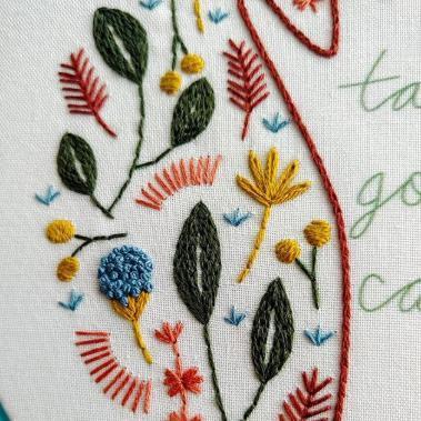 CozyBlue-Take Good Care Embroidery Kit-embroidery/xstitch kit-gather here online