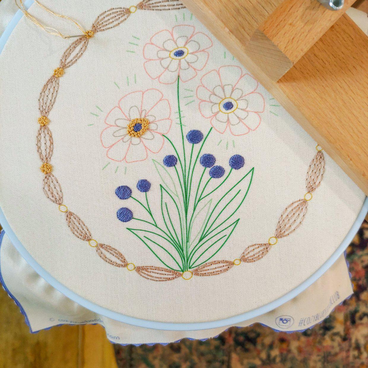CozyBlue-True Bloom Embroidery Kit-embroidery/xstitch kit-gather here online
