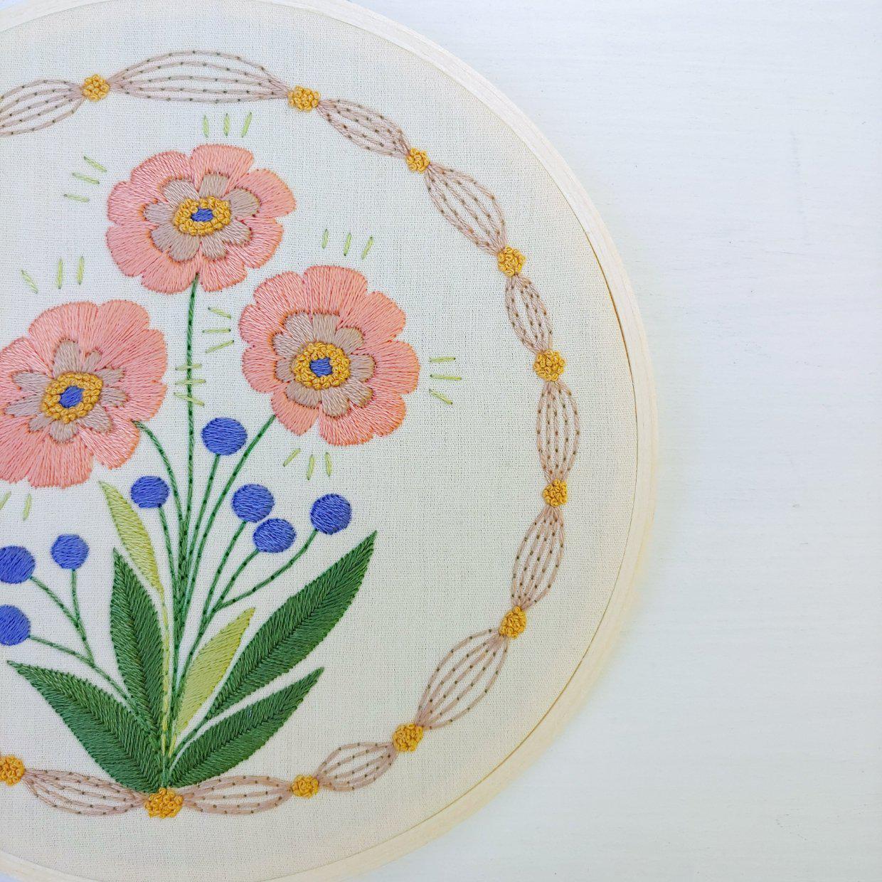 CozyBlue-True Bloom Embroidery Kit-embroidery/xstitch kit-gather here online