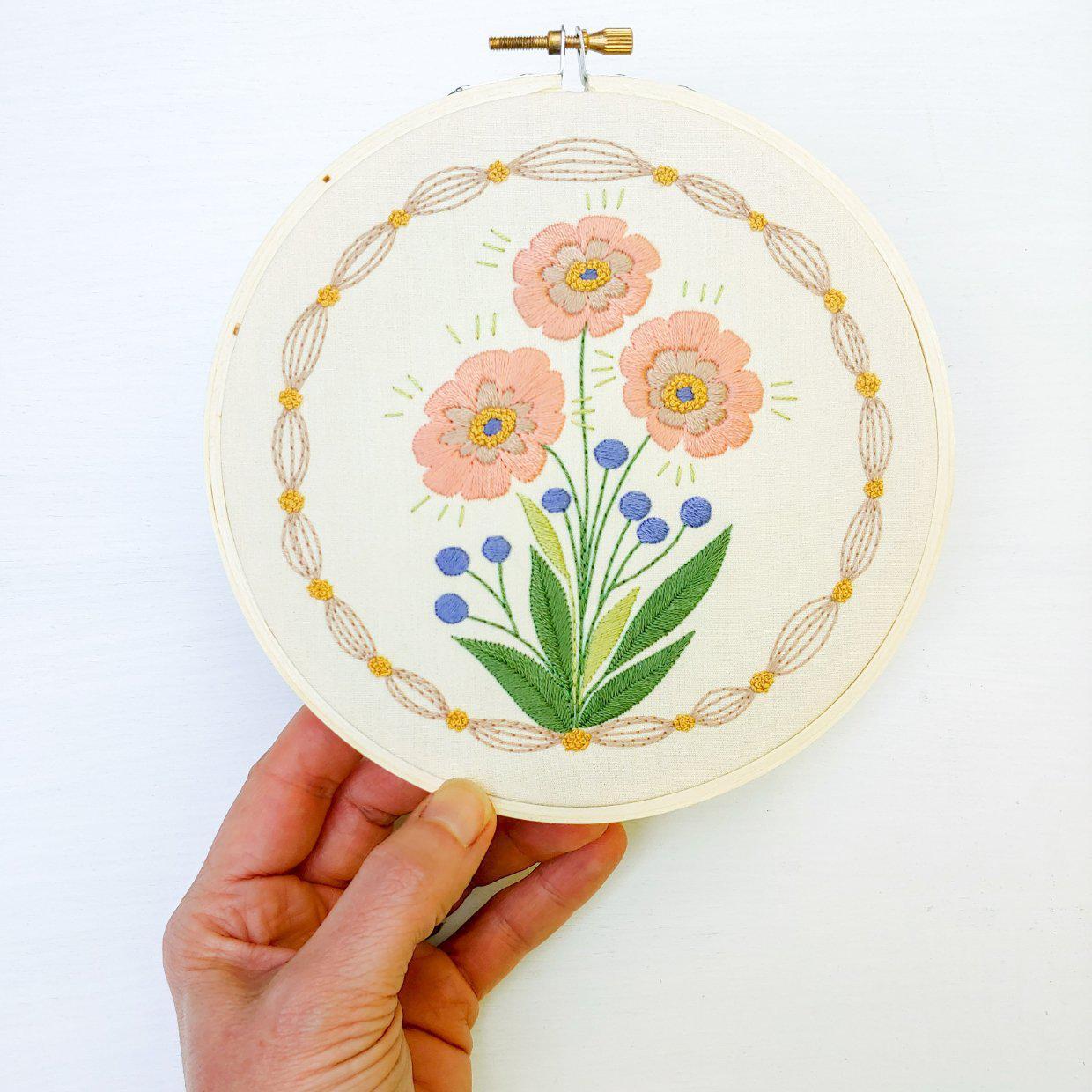 CozyBlue-True Bloom Embroidery Kit-embroidery/xstitch kit-gather here online