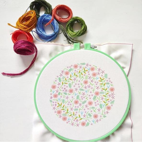 CozyBlue-Wildflower Meadow Embroidery Kit-embroidery/xstitch kit-gather here online