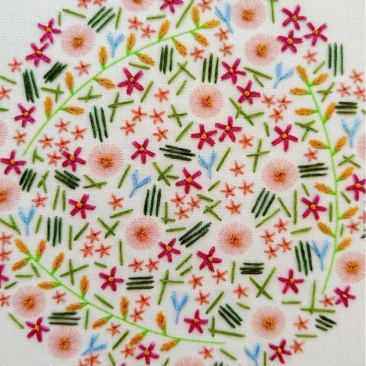 CozyBlue-Wildflower Meadow Embroidery Kit-embroidery/xstitch kit-gather here online