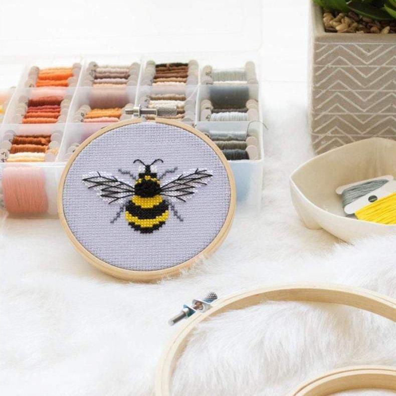 Diana Watters Handmade - Bumblebee Cross Stitch Kit - - gatherhereonline.com