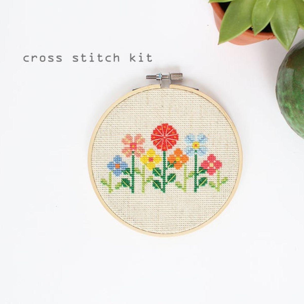 Diana Watters Handmade-Flower Garden Cross Stitch Kit-xstitch kit-Default-gather here online