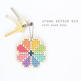 Diana Watters Handmade-Flower Power Keychain Cross Stitch Kit-xstitch kit-Default-gather here online