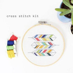 Diana Watters Handmade - Geometric Feathers 2 Cross Stitch Kit - Default - gatherhereonline.com