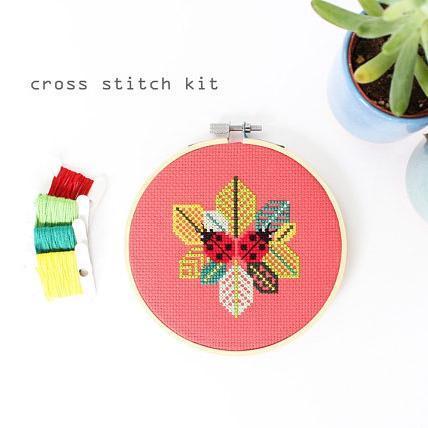 Diana Watters Handmade - Little Ladybugs Cross Stitch Kit - Default - gatherhereonline.com