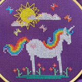 Diana Watters Handmade-Sunshine Unicorn Cross Stitch Kit-xstitch kit-gather here online