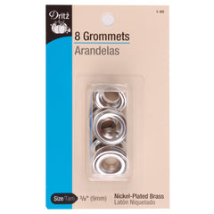 Dritz-3/8" Grommets, Nickel-sewing notion-gather here online