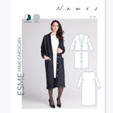 Named Clothing-Esme Maxi Cardigan Pattern-sewing pattern-gather here online