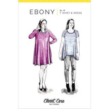 Closet Core Patterns-Ebony Knit Dress & T-Shirt Pattern-sewing pattern-gather here online
