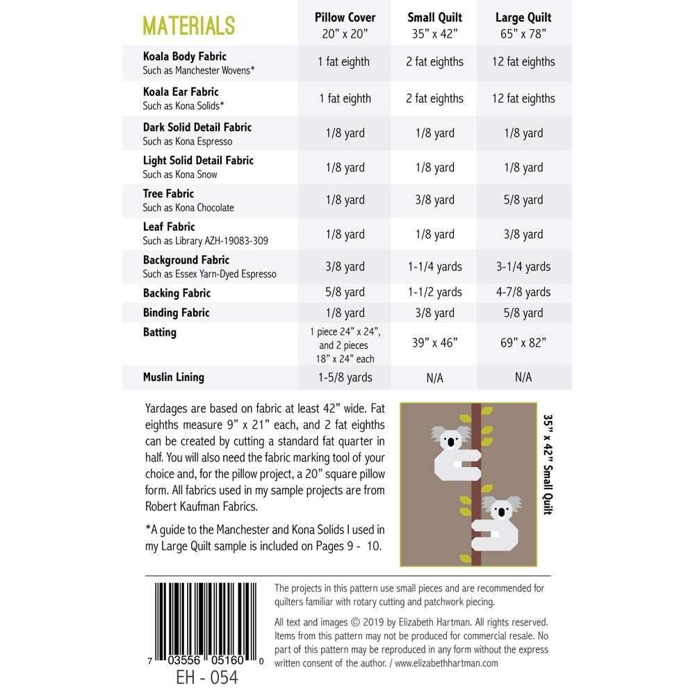 Elizabeth Hartman-Koalas Quilt Pattern by Elizabeth Hartman-quilting pattern-gather here online