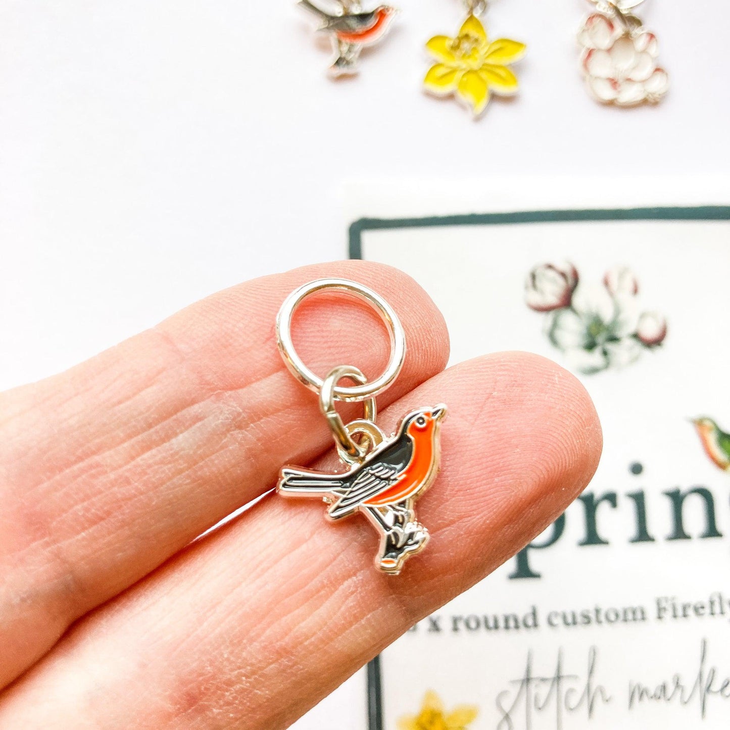 Firefly Notes-Spring Stitch Marker Pack-knitting notion-gather here online