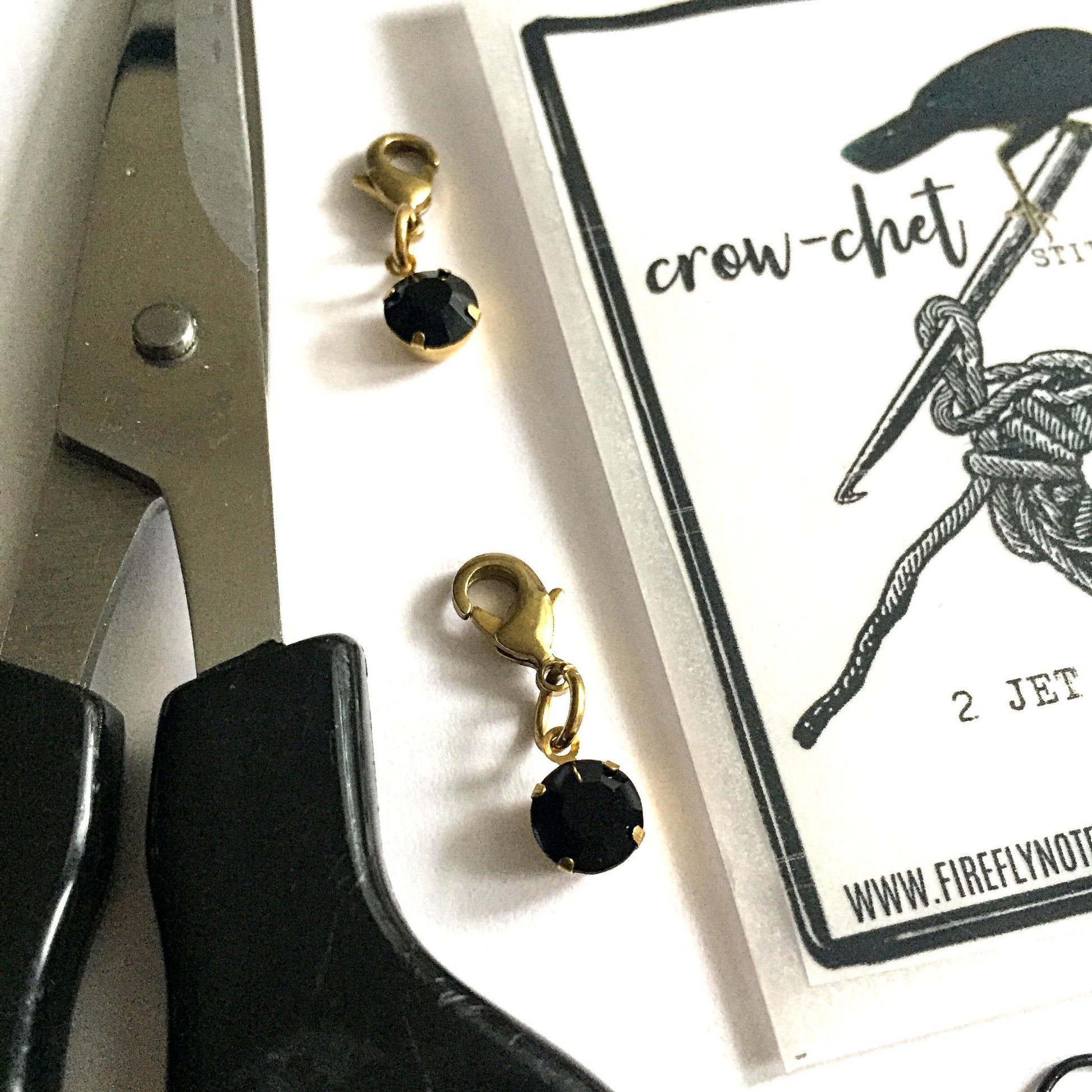 Firefly Notes-Crow-chet Crochet Stitch Marker Pack-knitting notion-gather here online