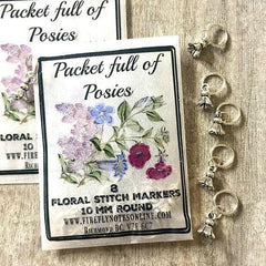 Firefly Notes-Packet of Posies, Flower Stitch Marker Pack-knitting notion-gather here online