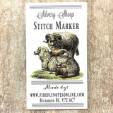 Firefly Notes-Silvery Sheep Stitch Marker-knitting notion-gather here online