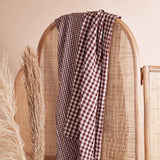 Atelier Brunette-Gingham Off-White Rust Double Gauze-fabric-gather here online