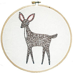 Gingiber - Bramble Deer Embroidery Sample - - gatherhereonline.com