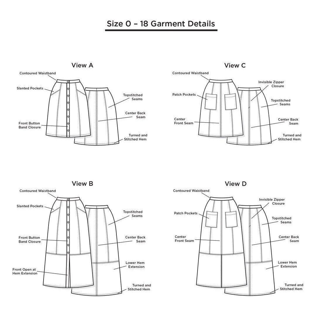 Grainline Studio - Reed Skirt - - gatherhereonline.com