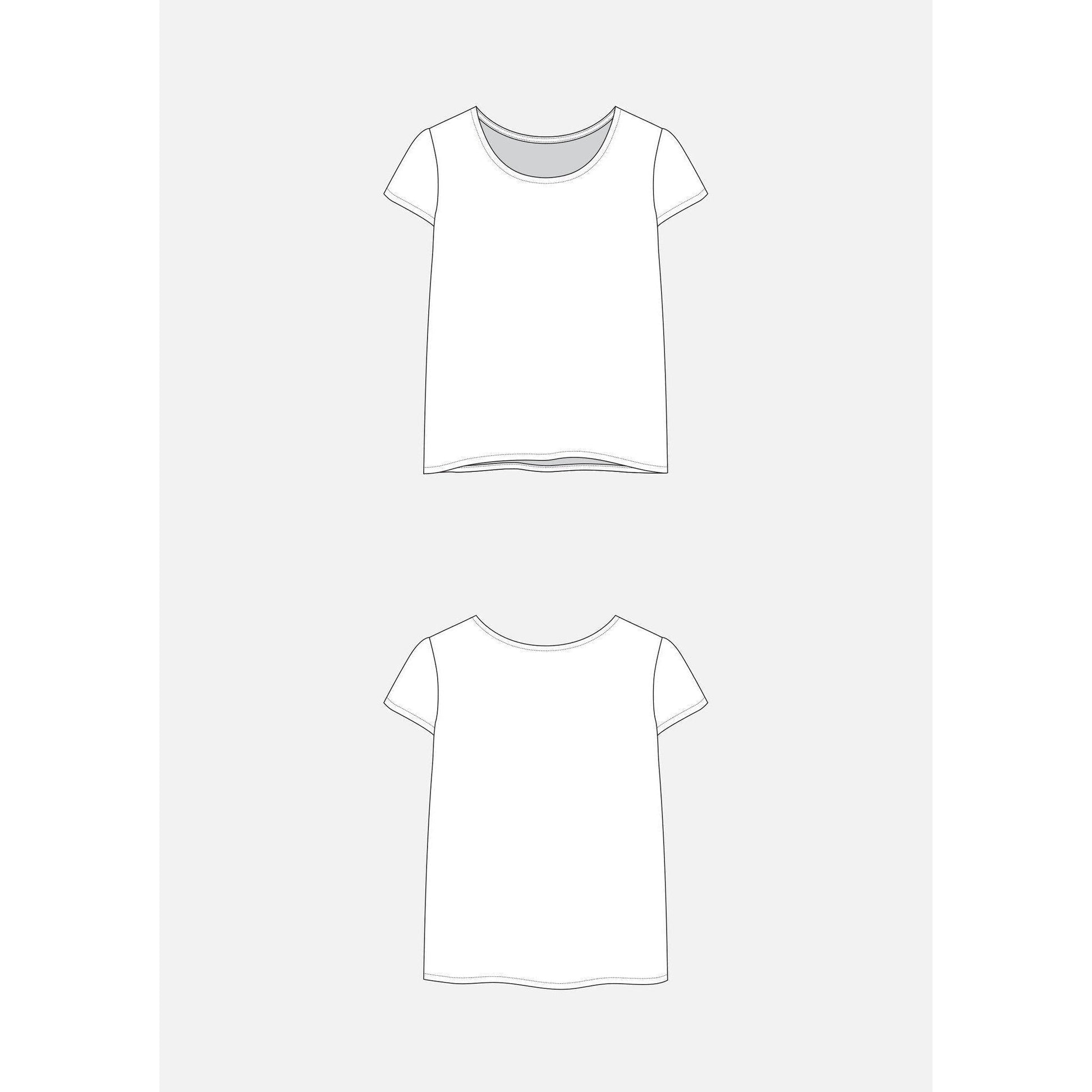 Grainline Studio-Scout Tee Shirt Pattern-sewing pattern-gather here online