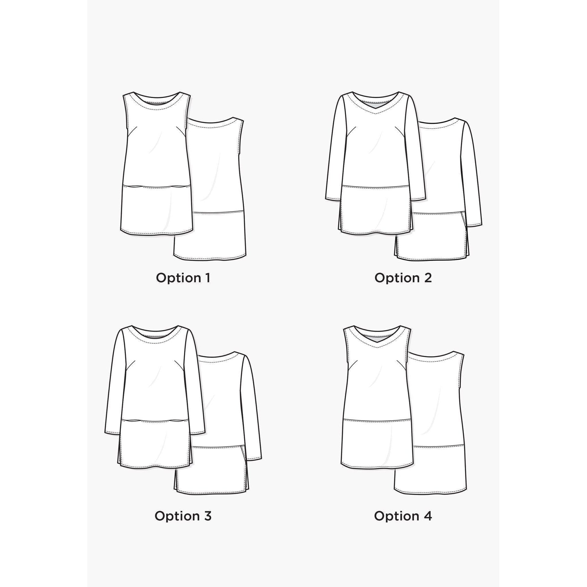 Grainline Studio-Uniform Tunic Pattern-sewing pattern-gather here online