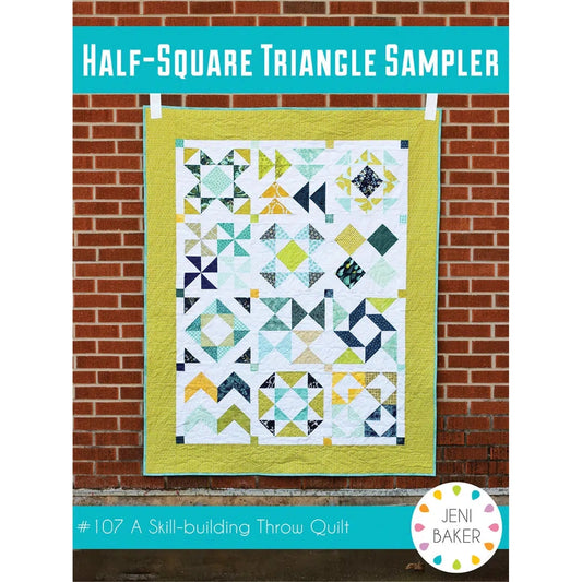 In Color Order - Jeni Baker-Half-Square Triangle Sampler Quilt Pattern-quilting pattern-gather here online