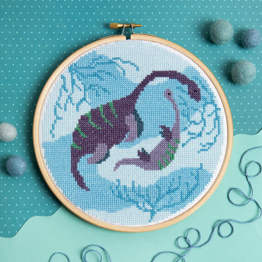 Hawthorn Handmade-Plesiosaurus Cross Stitch Kit-xstitch kit-gather here online