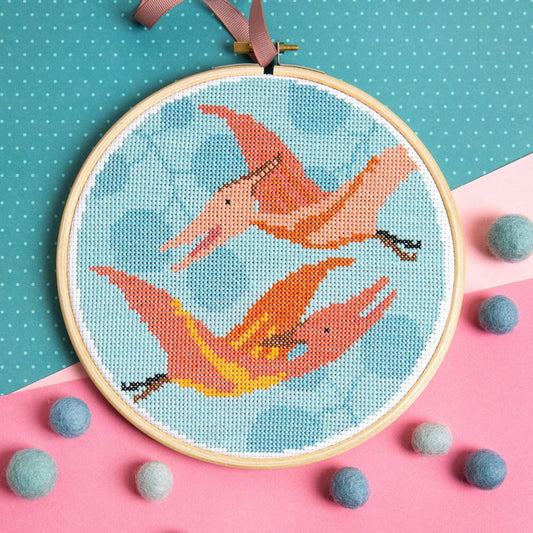 Hawthorn Handmade-Pterodactyl Cross Stitch Kit-xstitch kit-gather here online