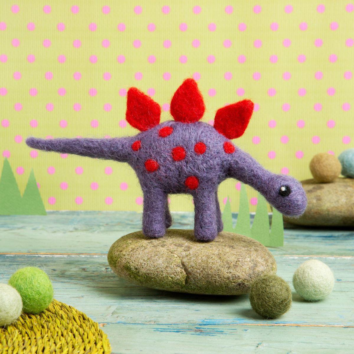 Hawthron Handmade-Stegosaurus Mini Needle Felting Kit-craft kit-gather here online