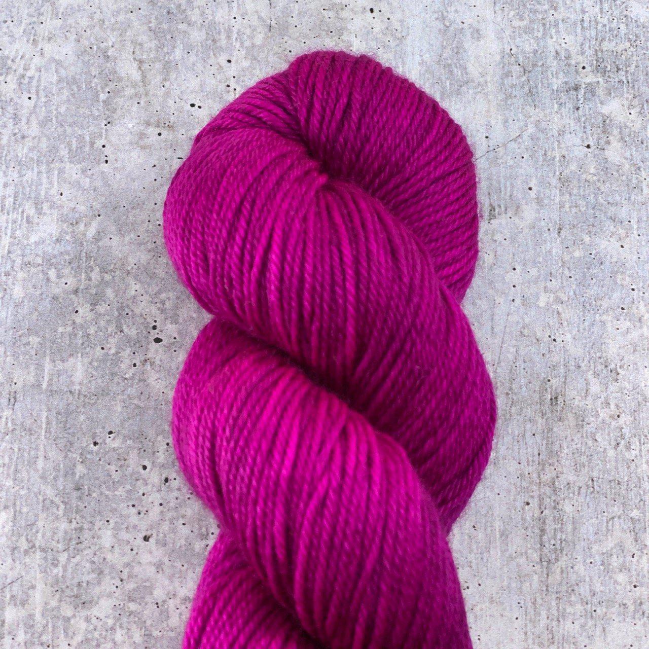 Hot Pink Light Fingering Weight Cashmere Recycled Yarn