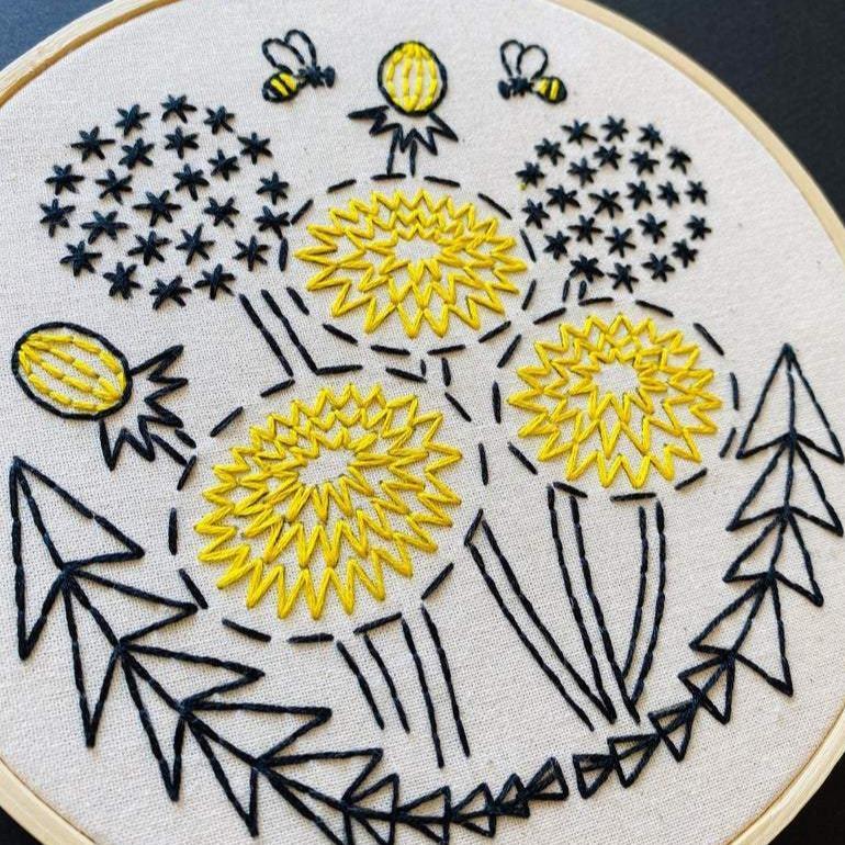 Hook, Line & Tinker-Bee Kind, Dandelion Embroidery Kit-embroidery/xstitch kit-gather here online