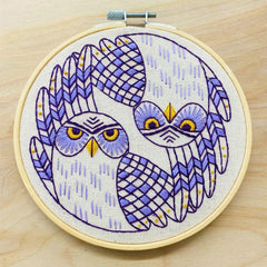 Hook, Line & Tinker-Burrowing Owls Embroidery Kit-embroidery kit-gather here online