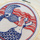 Hook, Line & Tinker-Mermaid Hair Don’t Care Embroidery Kit-embroidery/xstitch kit-gather here online