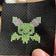 gather here classes-Intro to Cross Stitch - Matchbox Halloween Kit-class-gather here online