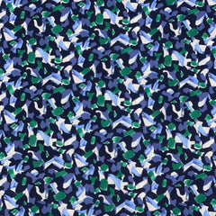 Kokka-Fractal Blue/Green on Cotton Lawn-fabric-gather here online