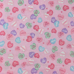 Kokka-Candy Hearts on Cotton Canvas-fabric-gather here online