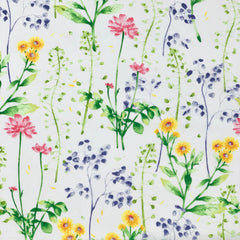 Kokka-Bright Watercolor Stems on Cotton Lawn-fabric-gather here online