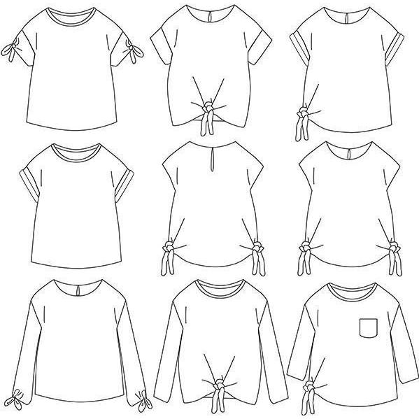 Ikatee-Peony Top-sewing pattern - kids-gather here online