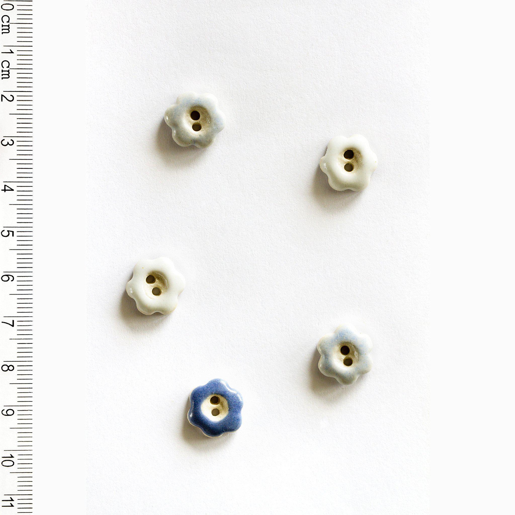 Incomparable Buttons-Flowers in Blues and White-button-gather here online