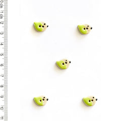 Incomparable Buttons-Tiny Green and White Birds-button-gather here online
