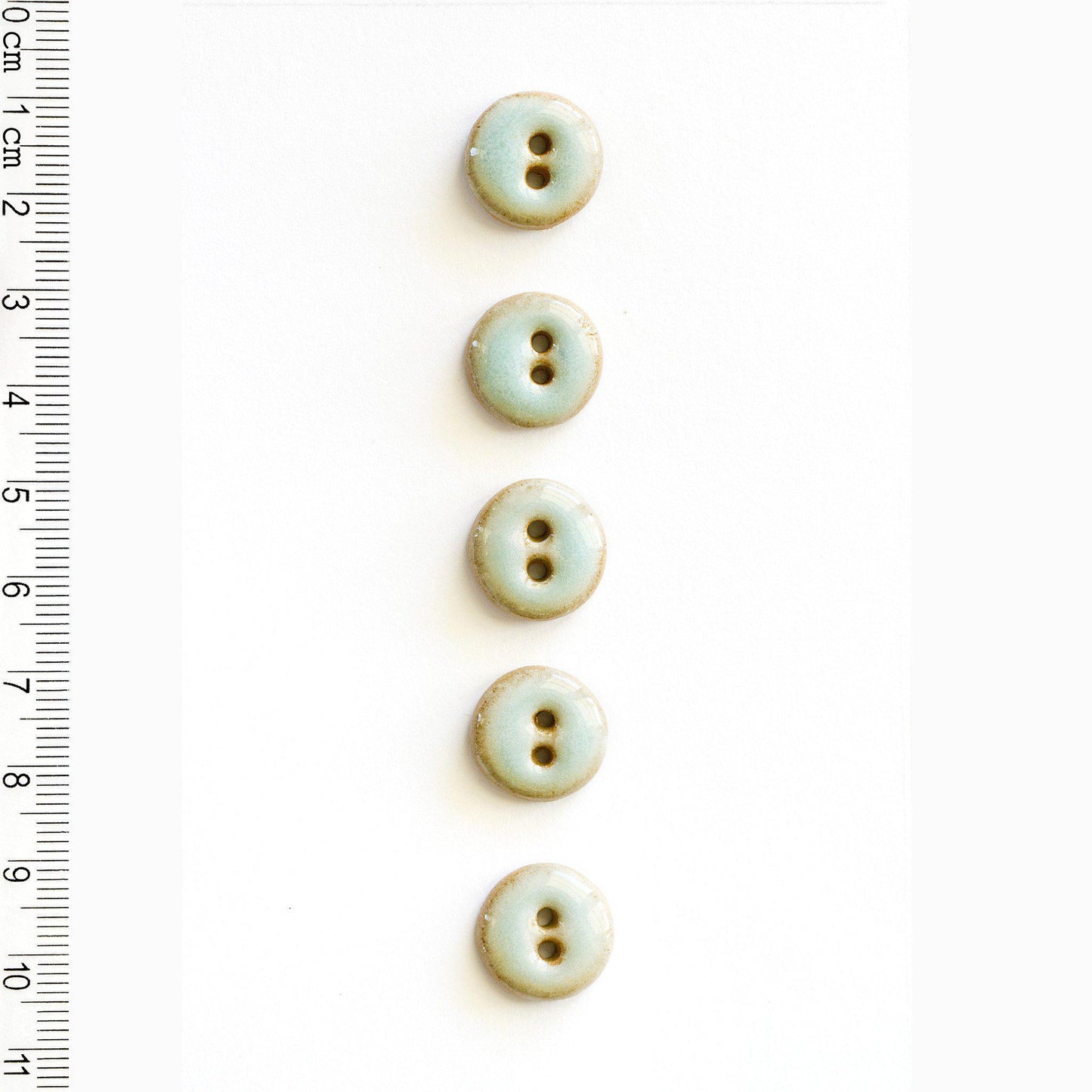 Incomparable Buttons-Tiny Teal with Brown Edges-button-gather here online