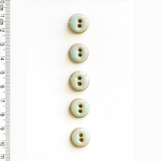 Incomparable Buttons-Tiny Teal with Brown Edges-button-gather here online