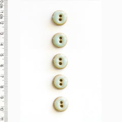 Incomparable Buttons-Tiny Teal with Brown Edges-button-gather here online