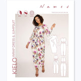 Named Clothing-Kielo Wrap Dress Pattern-sewing pattern-gather here online