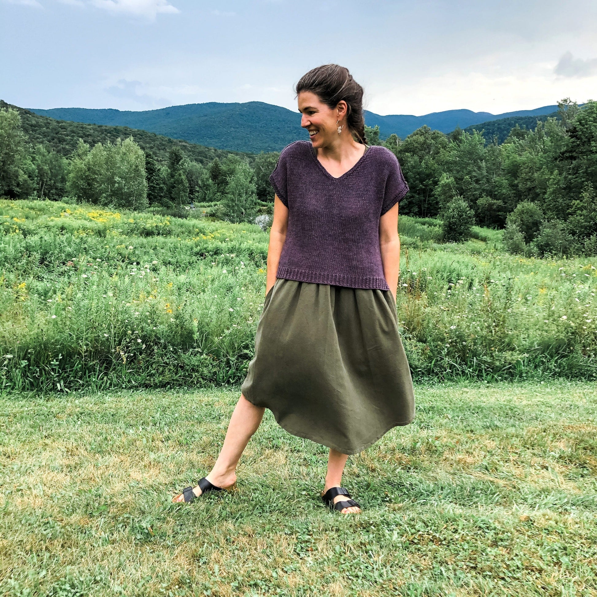 gather here classes-Rift Tee (knitting) - 3 sessions-class-gather here online