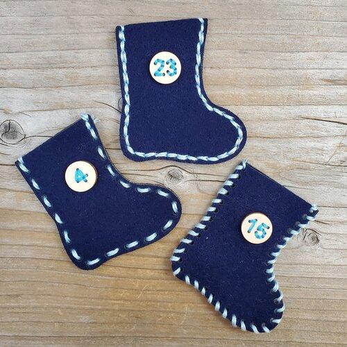 Advent Calendar Felt Stocking Kit Navy gather here online