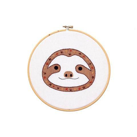 Kiriki Press - Baby Sloth Hoop Art Kit - Default - gatherhereonline.com