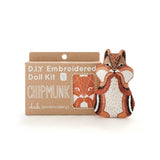 Kiriki Press - Chipmunk DIY Embroidery Kit - Default - gatherhereonline.com