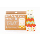 Kiriki Press - Fiesta Cat DIY Embroidery Kit - Default - gatherhereonline.com